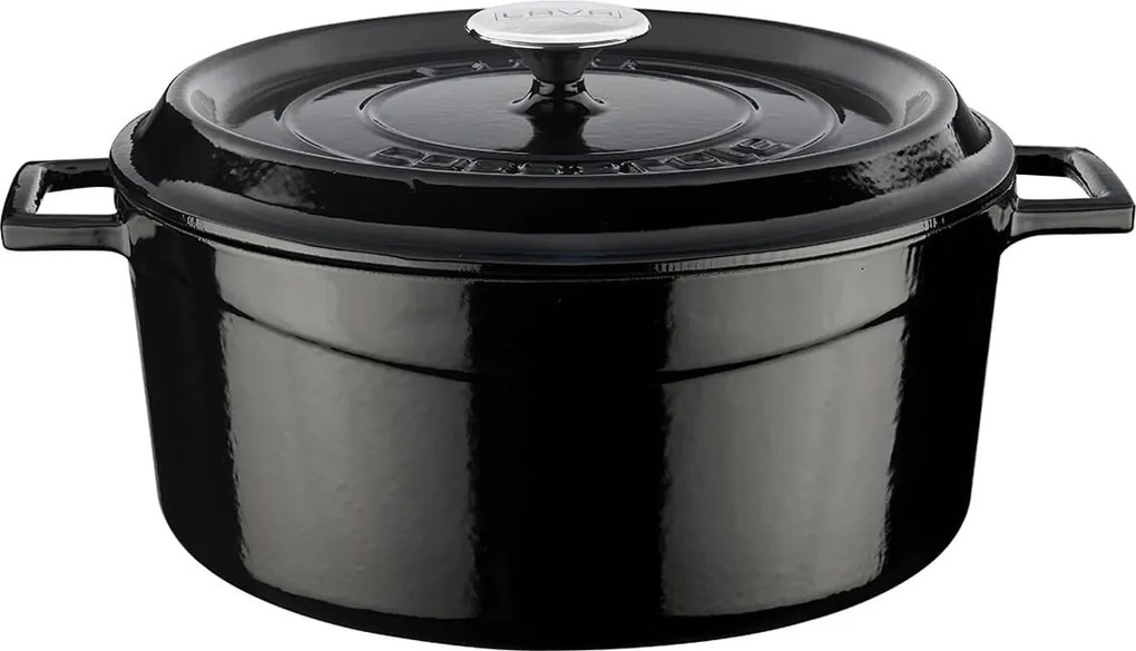 Öntöttvas mini fazék kerek 10 cm fekete