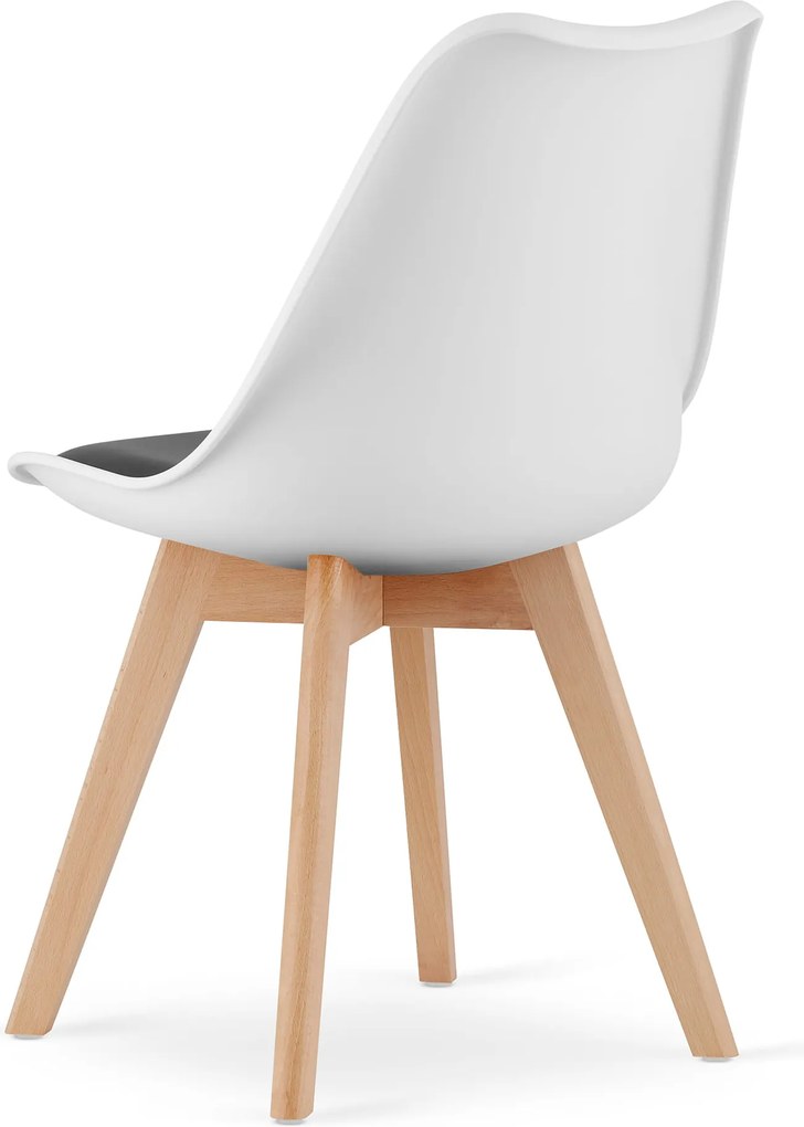 AKCIÓ Fehér-fekete BALI MARK szék bükkfa lábakkal II. osztály