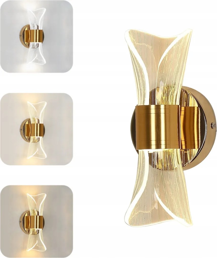 Fali Lámpa Led Arany Fali Lámpa Szabályozható Modern Hálószoba