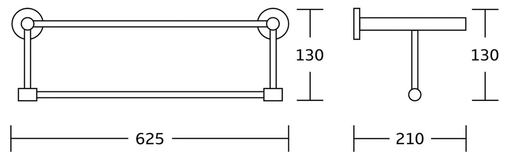 AQUALINE SB114 Samba törölközőtartó