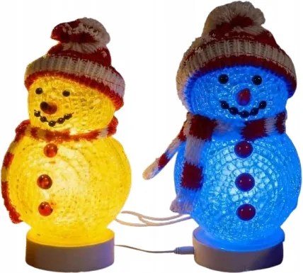 Éjjeli lámpák Usb dekoráció karácsonyra hóember motívum 2db