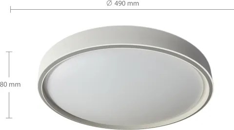 Brilagi-LED Dimmelhető lámpatest NANCI LED/60W/230V 3000–6500K átm. 49 cm ezüst + távirányító