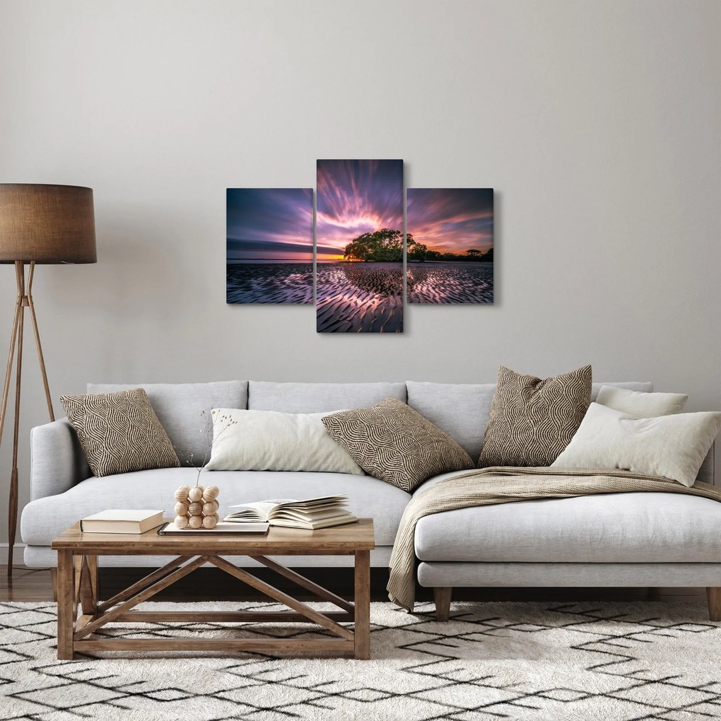 Egy kép a tengerparton naplementekor (90x60 cm)