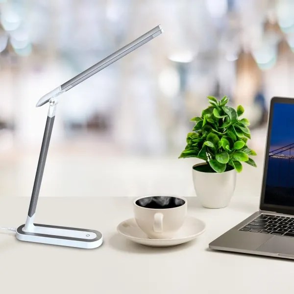 LED Dimmelhető érintős asztali lámpa MADERA LED/7W/230V fehér