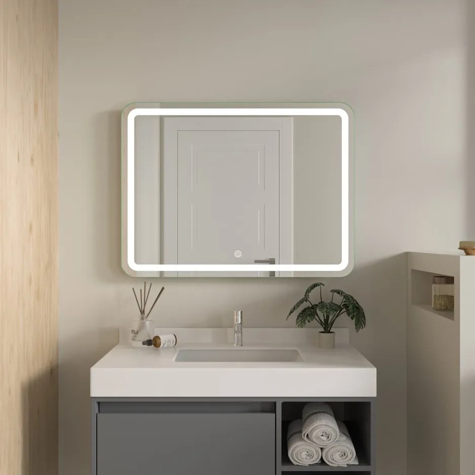 Erga Isabella, LED tükör 80x60cm, 2185 lm, 6500K, első/hátsó világítás, ERG-V01-129-8060-00