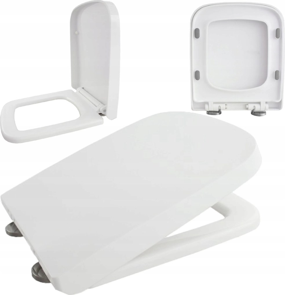 Wc-ülőke Polipropilén Lassan Ereszkedő Kihúzható Wc-ülőke Fehér Vila