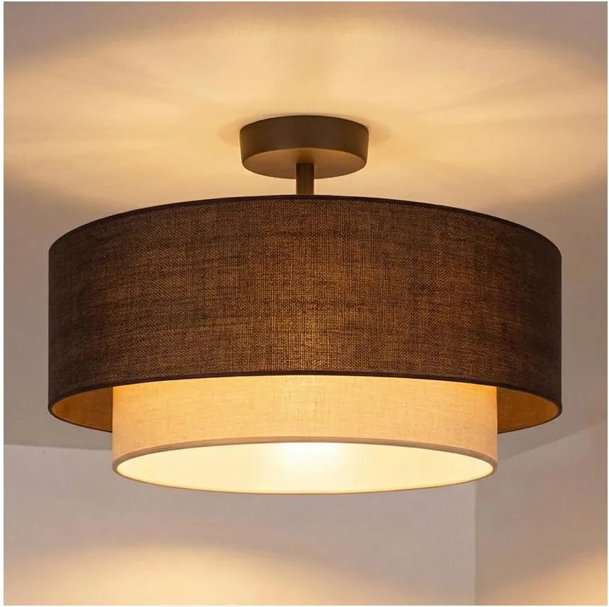 Brilagi - LED felületre szerelhető csillár BOHO ECO 1xE27/10W/230V Ø 40 cm barna/krémszínű