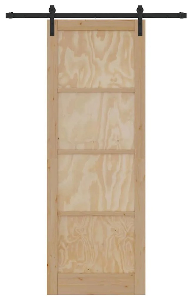 Csúszóajtó Természetes és fekete 83 x 232 cm