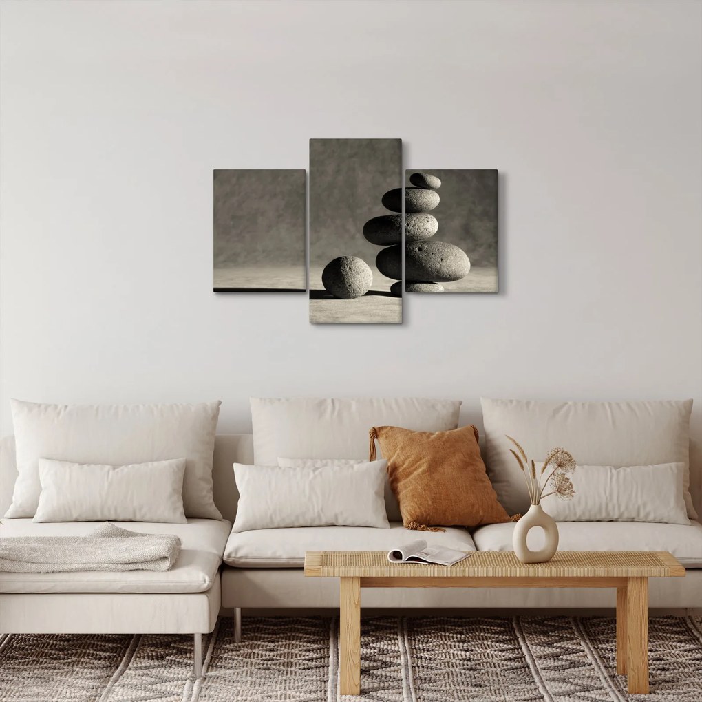Kép - Szürke kövek (90x60 cm)