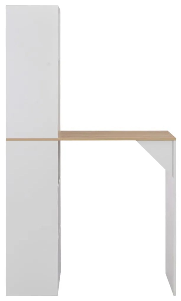 Fehér bárasztal szekrénnyel 115 x 59 x 200 cm