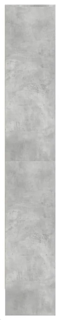 betonszürke szerelt fa magasszekrény LED-ekkel 69x32,5x200 cm