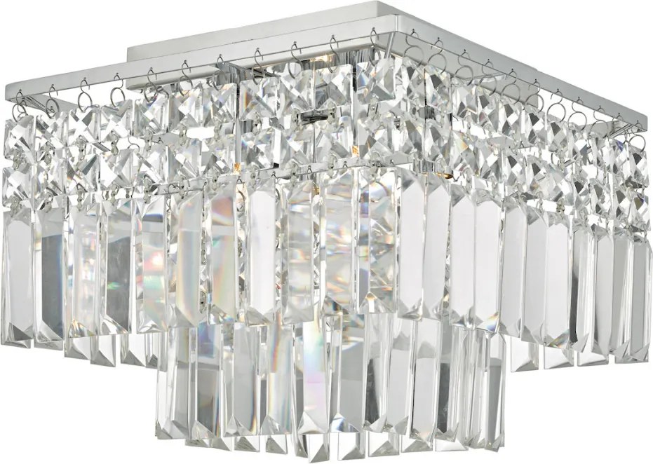 DAR LIGHTING POS5050 POSEIDON Kristály Mennyezeti Lámpa Króm G9 IP20