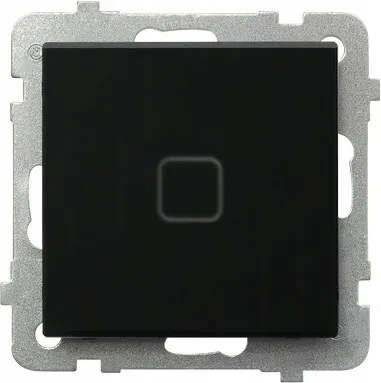 Egypólusú érintőkapcsoló háttérvilágítással, fekete So üveg