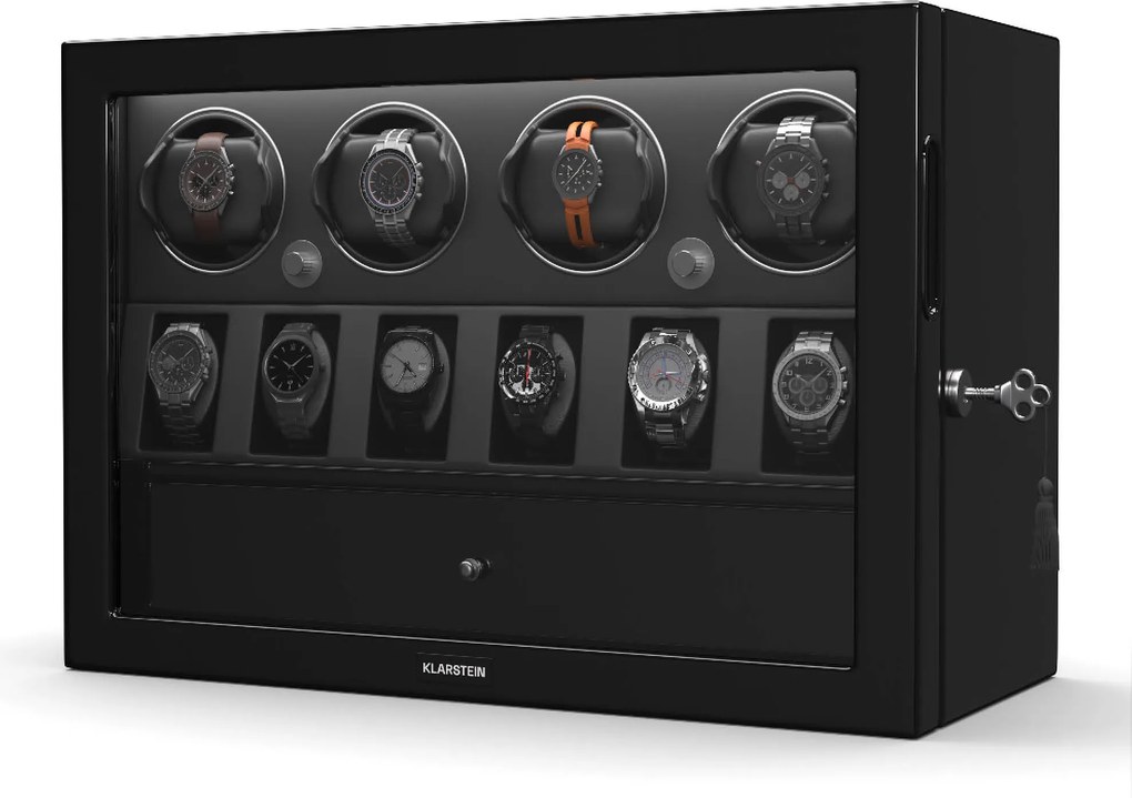 Klarstein ChronoVault óratekercselő, 4+6 óra, vegán, magas fényű, 4 üzemmód, Mabuchi motor, LED, aljzat