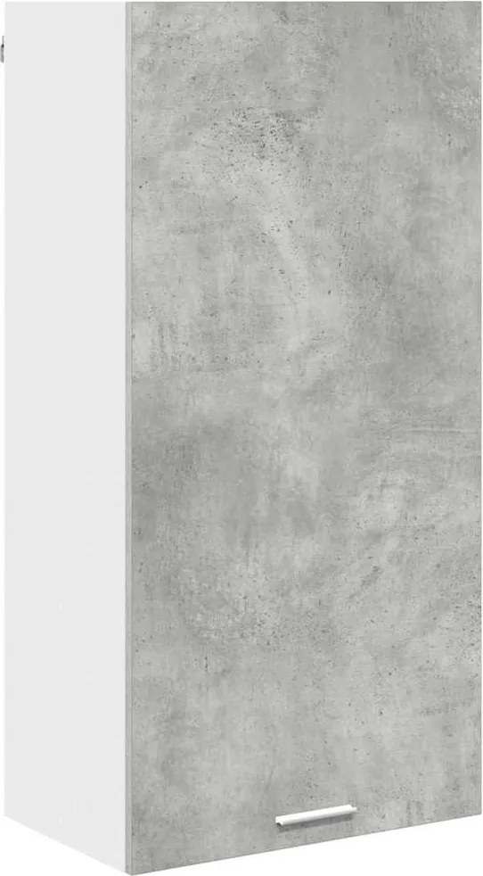 vidaXL Függő szekrény Beton szürke és fehér 50 x 31 x 100 cm Faanyag