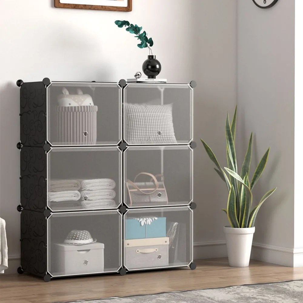 12 rekeszes műanyag cipőtartó oldalsó akasztókkal