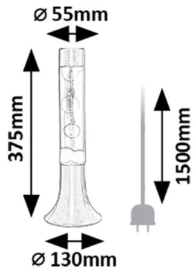 Rabalux 76026 - LED Lávalámpa POPPILOL LED/25W/230V