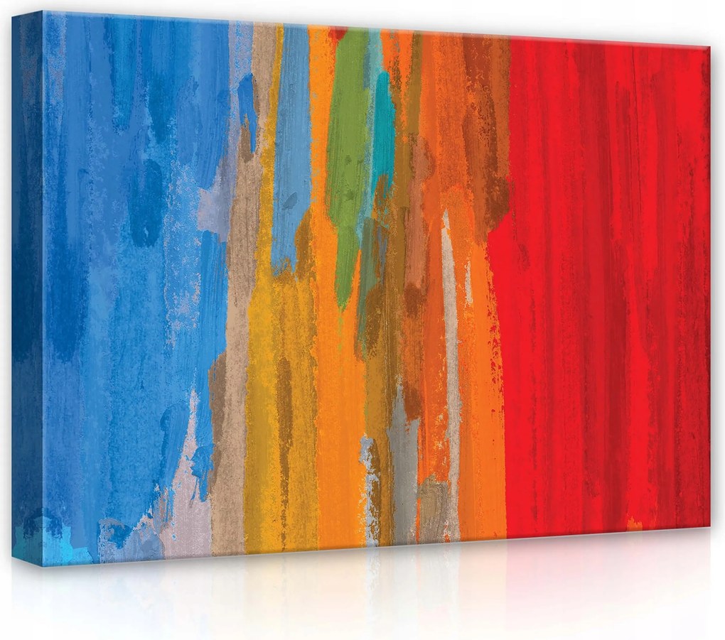 Vászonkép 70x50 Absztrakt kifejezés szín textúra húzás fal dekoráció