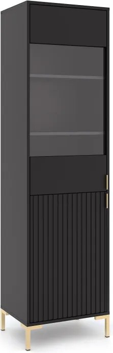 FLINN FL03 WITRYNA 2D CZARNY/CZARNY MAT 5W+