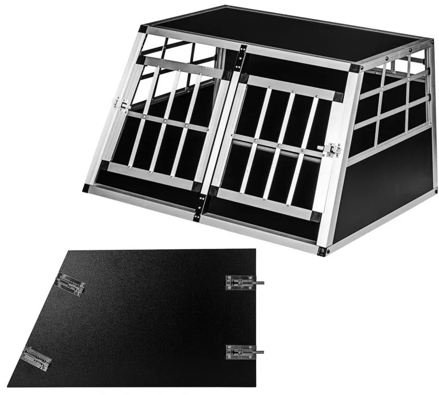 PETSTUFF® Kutyaszállító box L 89 × 69 × 50 cm MDF ALU 90°