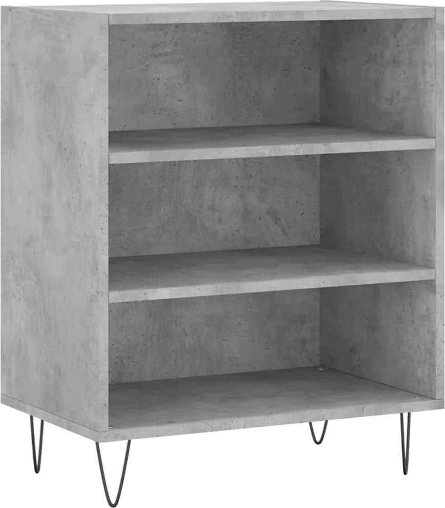vidaXL betonszürke szerelt fa tálalószekrény 57 x 35 x 70 cm
