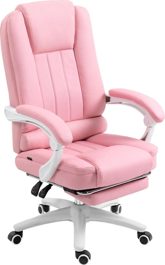 Vinsetto Irodai Szék Executive Szék Lábpihentetővel, Dönthető Íróasztali Szék Kerekekkel, Magasságban Állítható Forgószék, Számítógépes Szék Irodába,