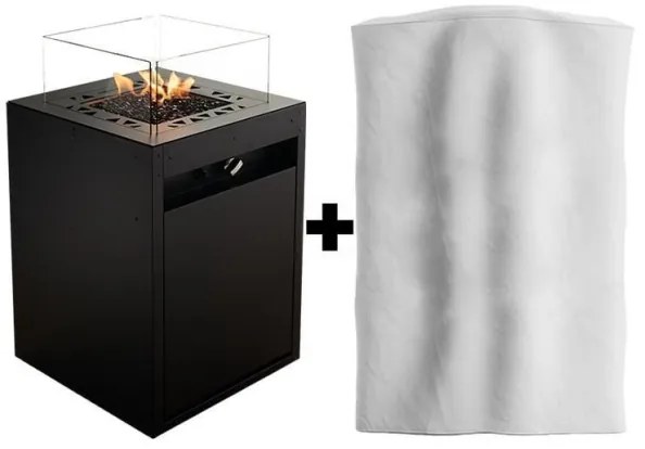 Planika Square GAS - Kültéri gáz kandalló 79,7x48 cm 10kW