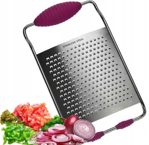 Rozsdamentes Acél Reszelő Zöldség-gyümölcs Saláta Szilikon Fogantyúval