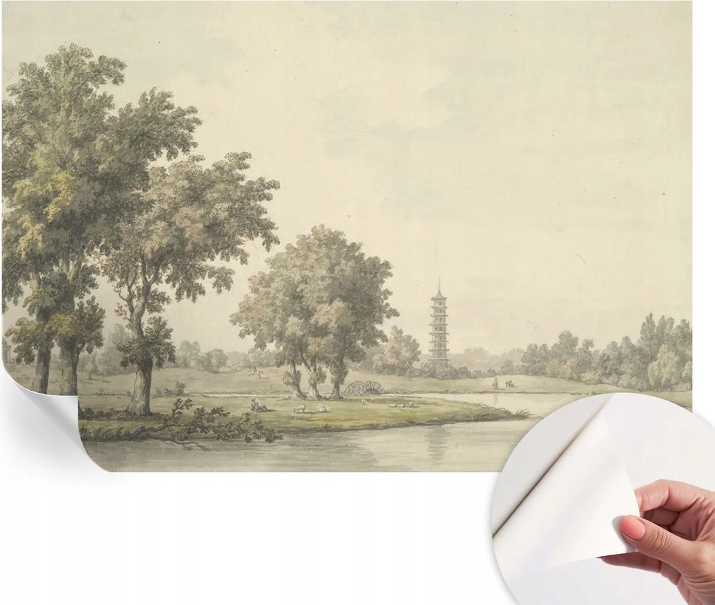 Öntapadós tapéta Divatos 3D fali ragasztóval Csendes park 152x104 cm