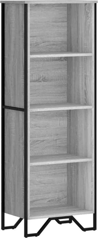 vidaXL szürke sonoma színű szerelt fa könyvespolc 50 x 31 x 137,5 cm
