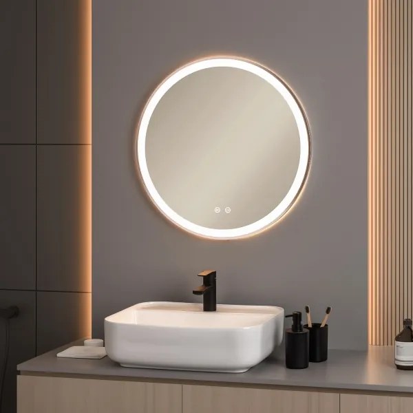 Brilagi-LED dimmelhető, fűthető tükör háttérvilágítással ALU PRO LED/18W/230V Ø60 cm IP44 matt króm