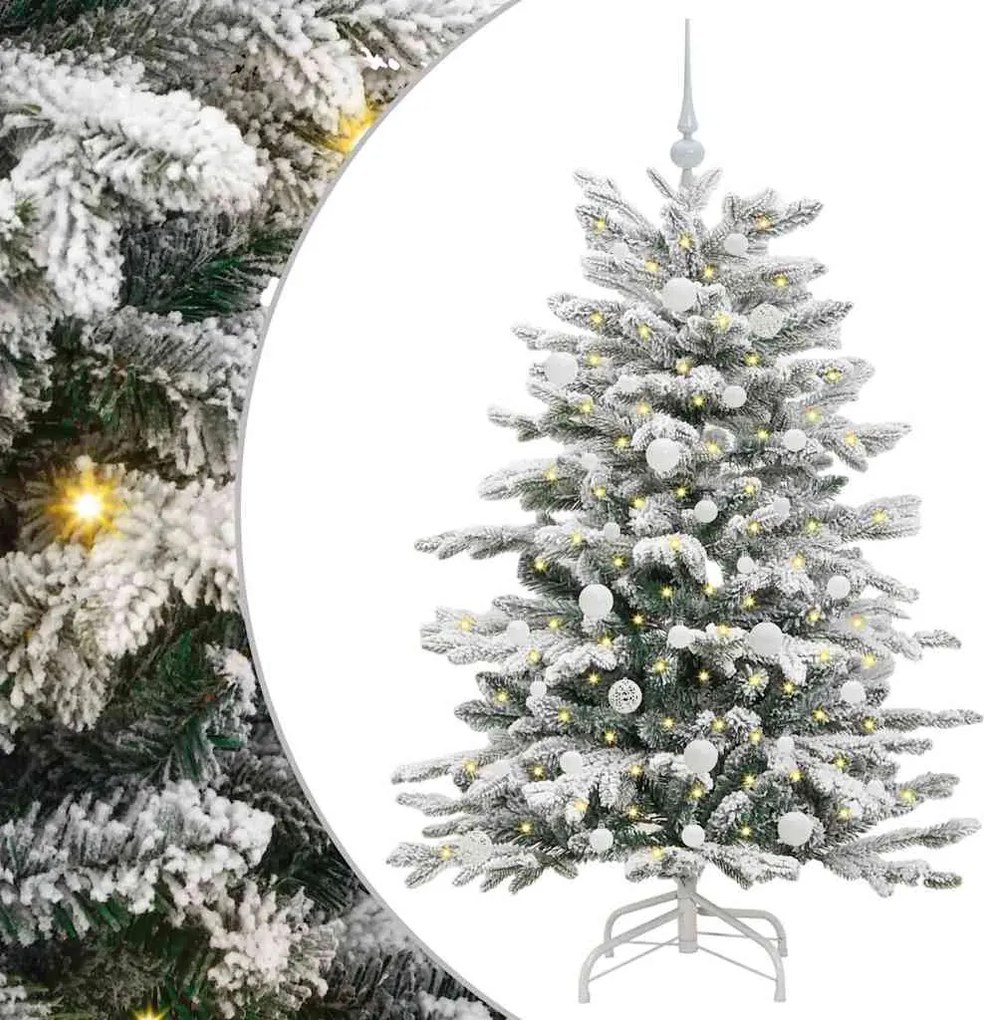 vidaXL Műanyag Hajtogatós Karácsonyfa Fehér 150 cm PE és PVC