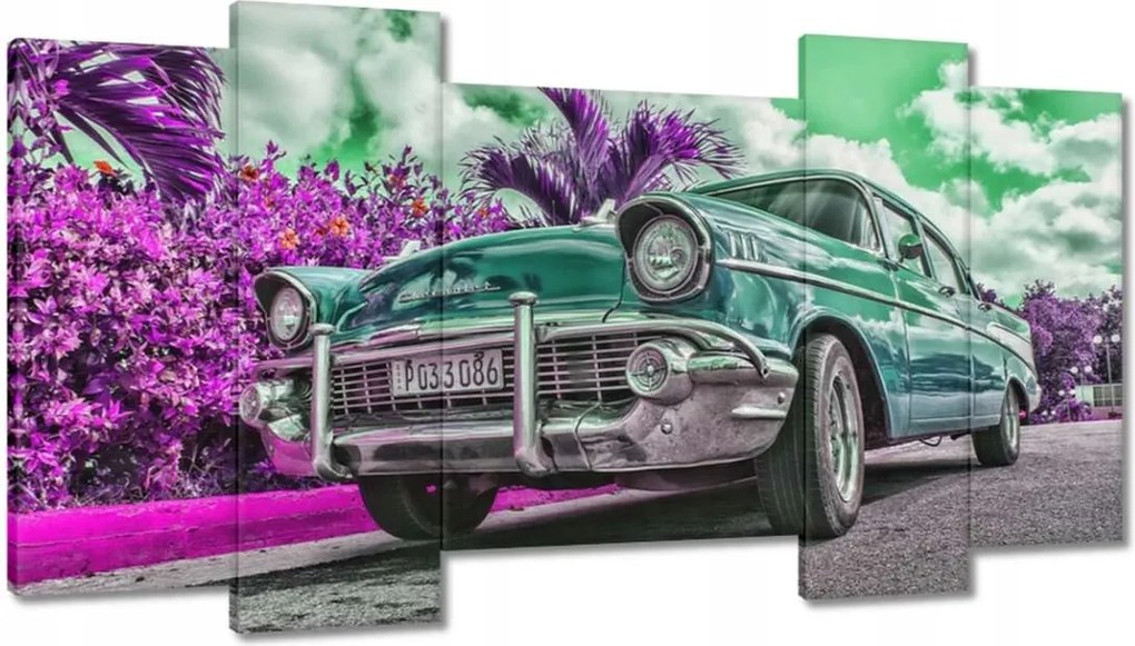 Képek 120x65 Klasszikus autó türkizben