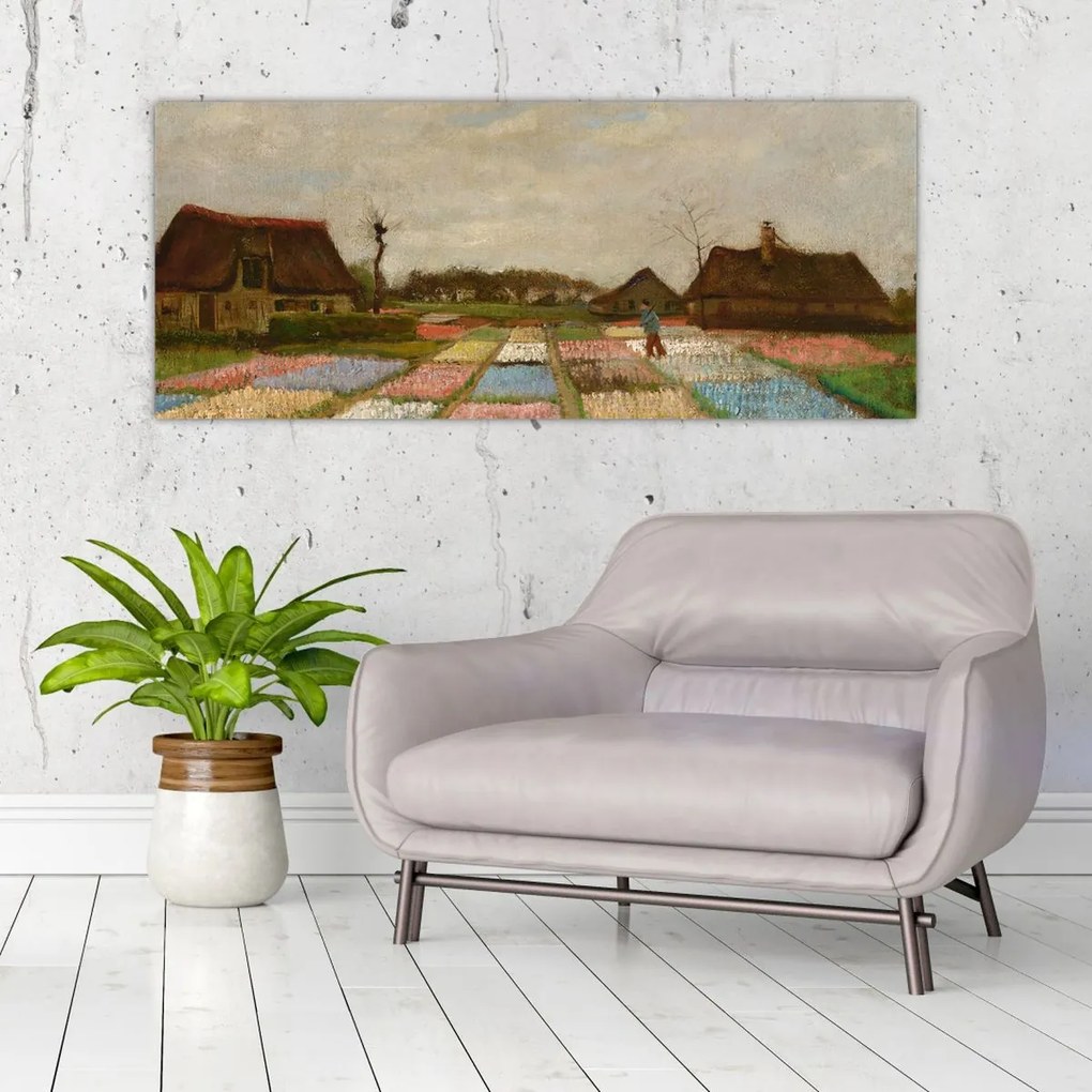 Kép - Vincent van Gogh, Flower Beds in Holland, reprodukciók (120x50 cm)