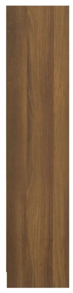 barna tölgyszínű szerelt fa könyvszekrény 60 x 24 x 109 cm