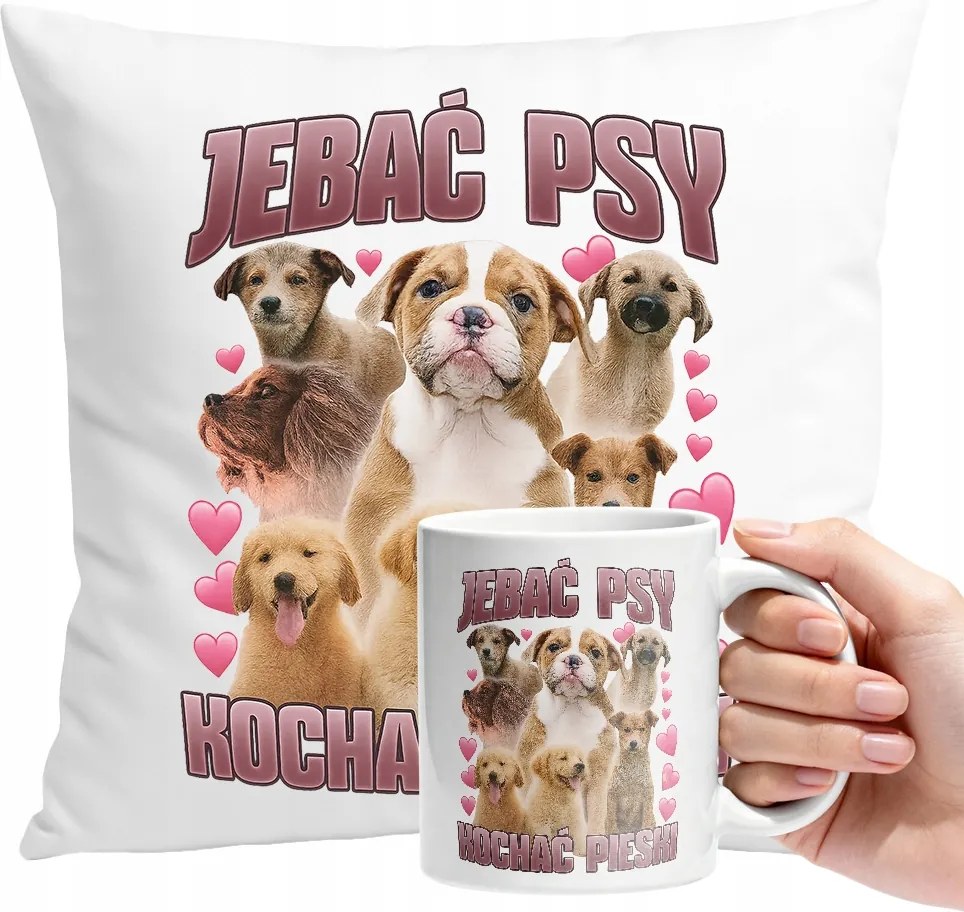 Bögre Szett Párna Vicces Ajándék Kutyák Szeretik A Kutyusokat Ajándék Szöveg