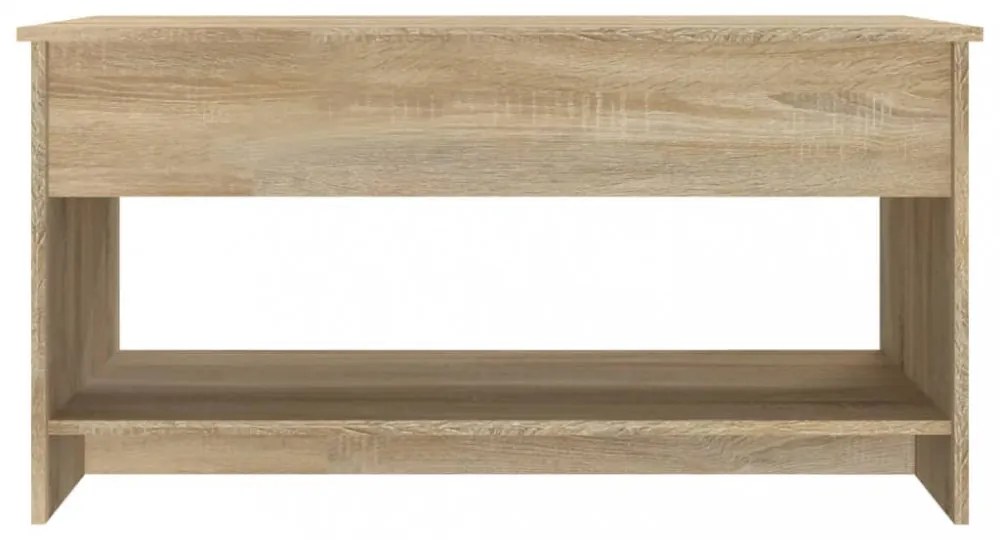 sonoma tölgy színű szerelt fa dohányzóasztal 102x50x52,5 cm