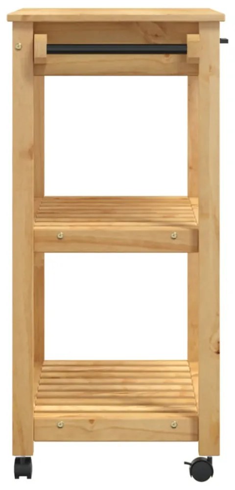 MONZA tömör fenyőfa konyhai kocsi 84 x 40 x 88,5 cm