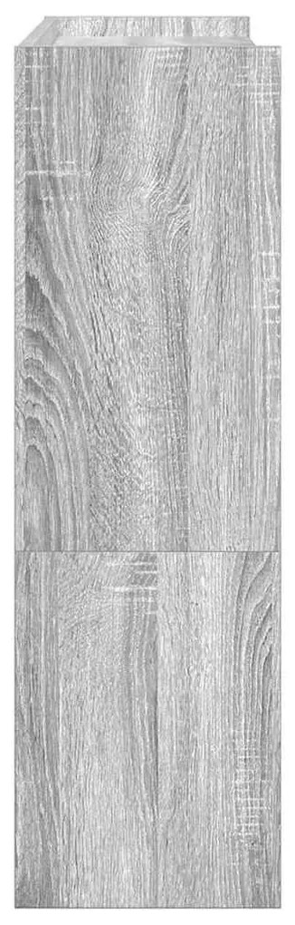 szürke sonoma színű szerelt fa cipőtartó 80x25x81 cm