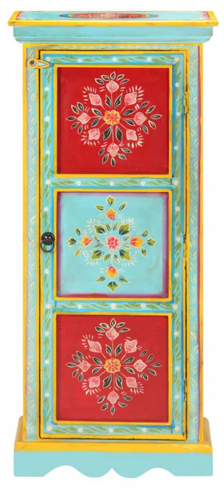 kézzel festett tömör mangófa tálaló 40 x 30 x 90 cm