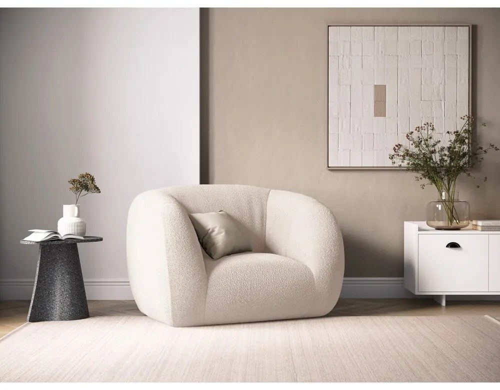 Krémszínű buklé fotel Essen – Cosmopolitan Design