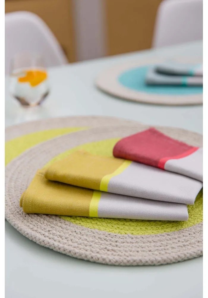 Textil tányéralátét szett 2 db-os ø 38 cm Lime - Remember