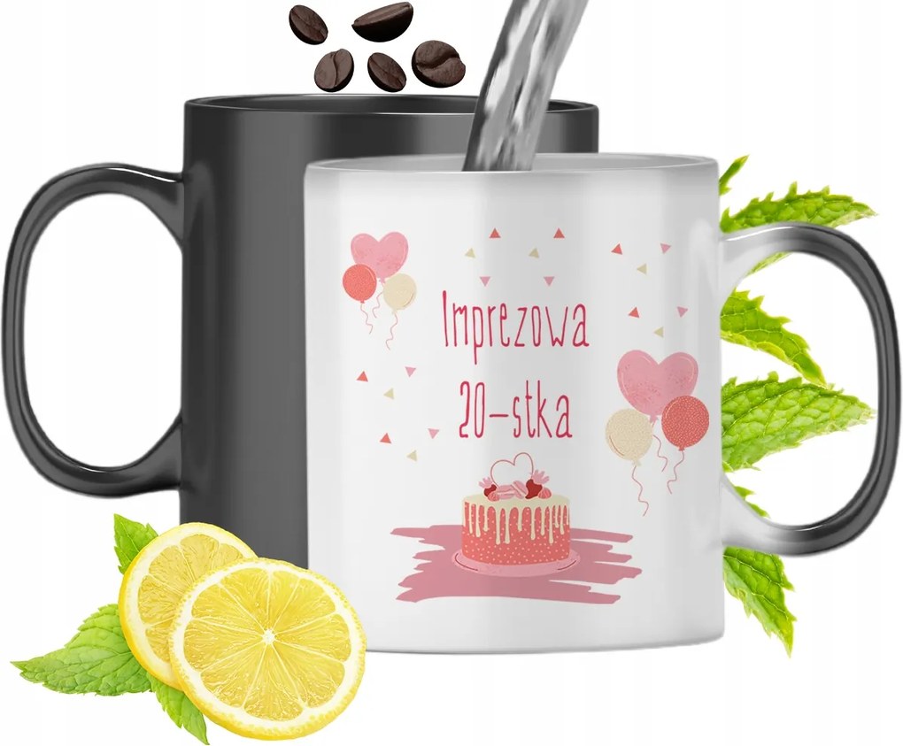 Mágikus Bögre 20. Születésnapra Színváltós Nyomtatott Fényképpel