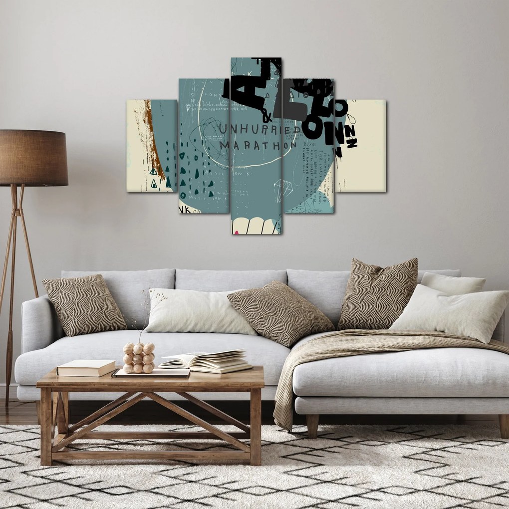 Kép - Repülő léggömb szivárvánnyal (150x105 cm)