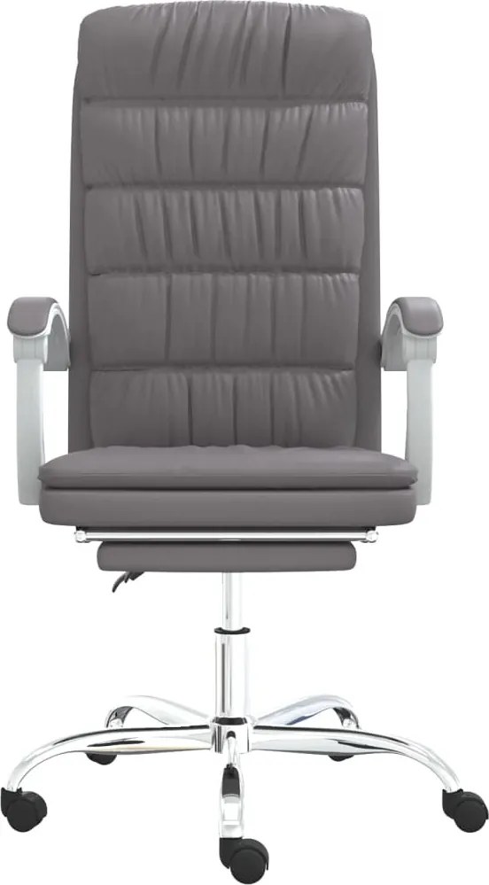 vidaXL szürke műbőr dönthető irodaszék