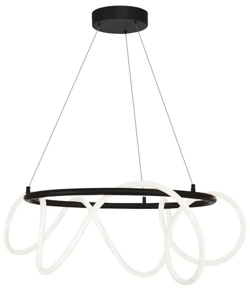 Zuma Line 20006PL-BK - LED Csillár zsinóron BALBO LED/58W/230V 3000/4000/6000K