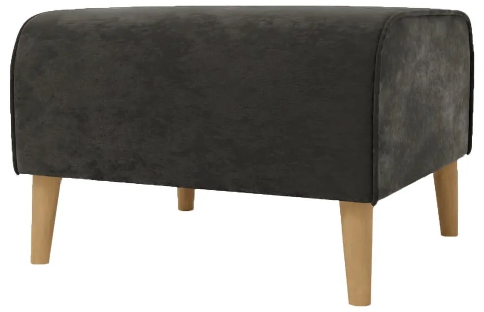 Sötétszürke bársony lábtartó Carole – Ropez