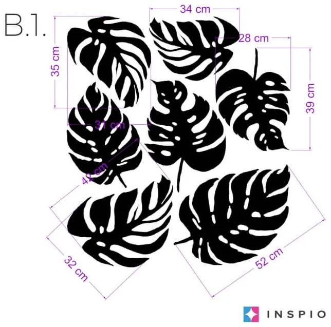 INSPIO Fali matrica - Levelek szobába