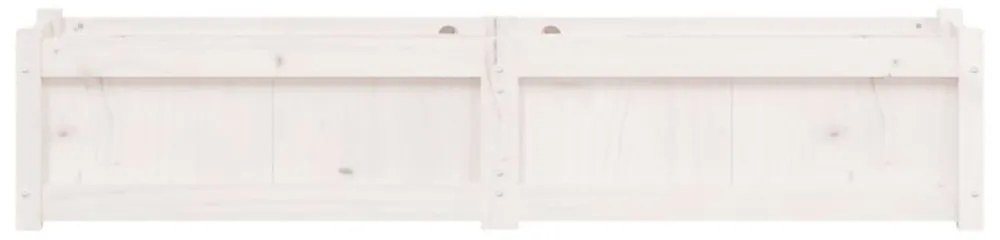 fehér tömör fenyő kerti virágláda 150 x 31 x 31 cm