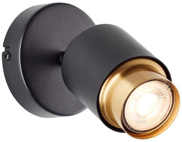 Brilliant - LED fali spotlámpa COVELO 1xGU10/5W/230V fekete/arany